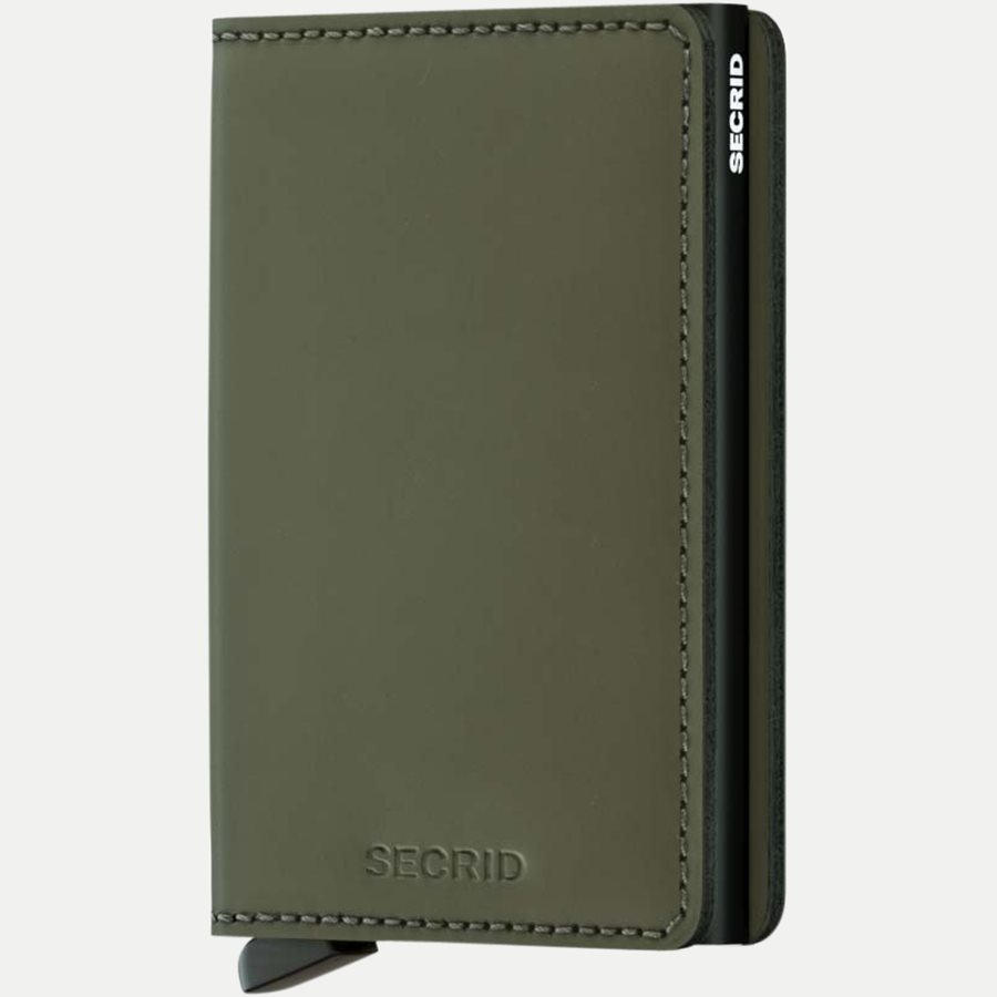 SLIMWALLET - Sm Vintage Slim Wallet - Accessories - MATTE GREEN - 1